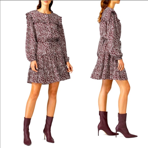 NWT Rebecca Minkoff Selandra dress currant XL - Picture 2 of 10